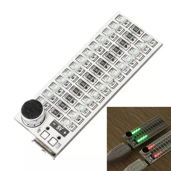 

USB Mini Spectrum Light Sound Control Sensitivity Adjustable Durable LED Board CLH@8