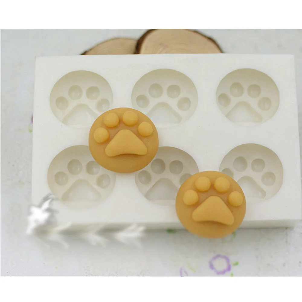 

cats Silicone molds soap mold cats foot Silicone handmade soap molds silica gel die cat foot Aroma stone moulds cat candle mould