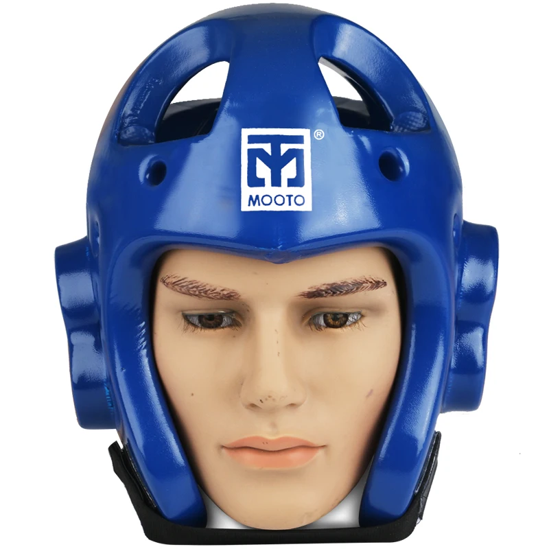 Online Moato Taekwondo casco adulto niños cabeza protectora casco de seguridad Kickboxing cabeza guardia WTF aprobado cascos de Karate rojo