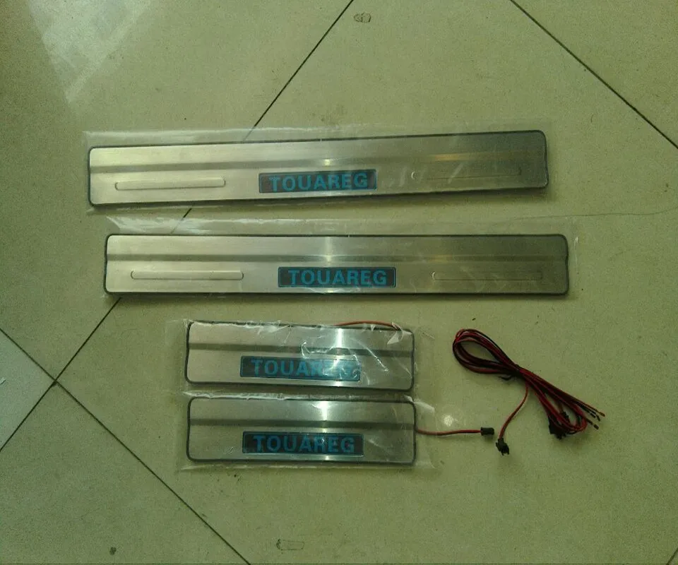 

304 stainless steel LED Scuff Plate / Door Sill Car styling for 2011-2015 Volkswagen Touareg