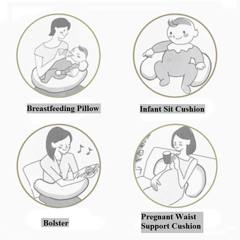 Postnatal Breastfeeding Pillow Waist Support Cushion Multifunction Maternity Nursing Pillow Infant Cuddle U-Shaped Cushion