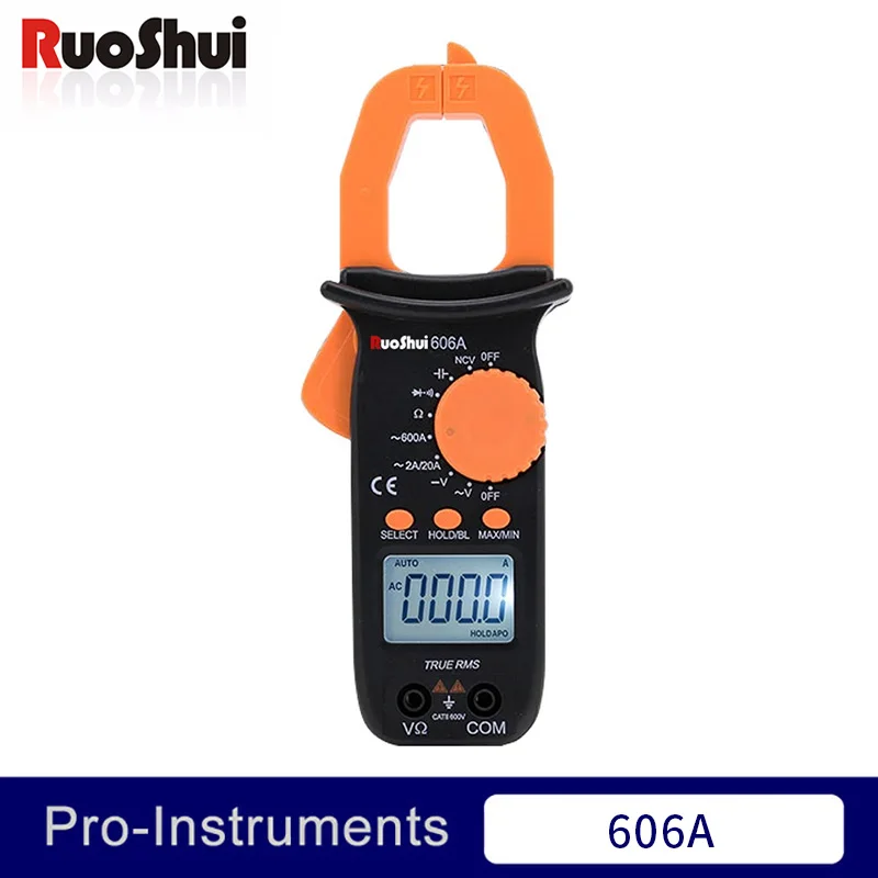 

606A Victor RuoShui Digital Clamp Meter AC Clamp Current Multimeter 2000 Counts True RMS Resistance Capacitance Handy Amperemet