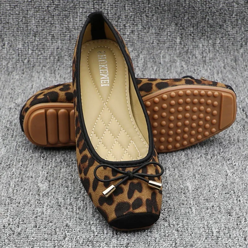 leopard ballet pumps
