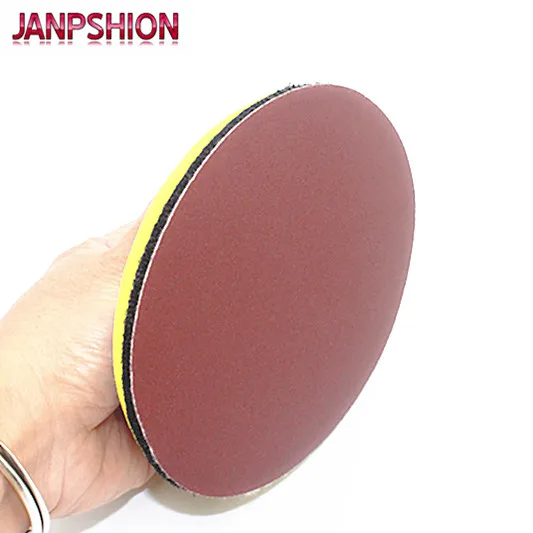 JANPSHION 25 шт. красная круглая наждачная бумага Флокирование самоклеящаяся шлифовальная бумага для шлифовальной машины " 100 мм решетки 60 80 120 180 240