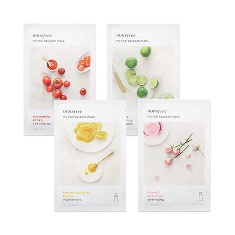 

MISSHA Mask My Real Squeeze Mask 1pcs Moisturizing Mask Skin Care Plant Facial Mask Whitening Oil Control Mask Korean Cosmetics