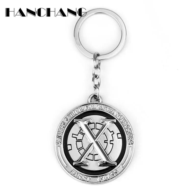 

Personalized Jewelry X Men Metal Key Chain Men Key Holder Cosplay Round Letter Keychain Key Ring For Men SouvenirsChristmas Gift