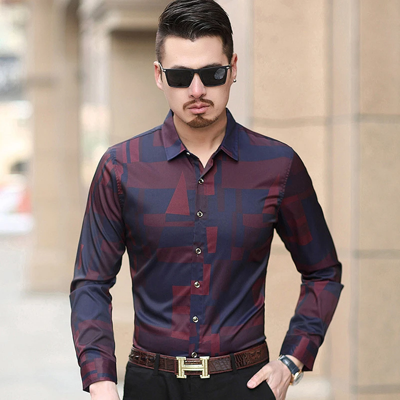 2018 moda manga larga camisas para hombre de negocios social camisa para los hombres slim fit buena calidad marca ropa más tamaño 7XL|shirt social|social shirtmen shirt - AliExpress