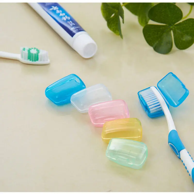 

New Portable 1Set/5PCS New Travel Camping Protect Toothbrush Head Cleaner Cover Case Box Holder For Travel
