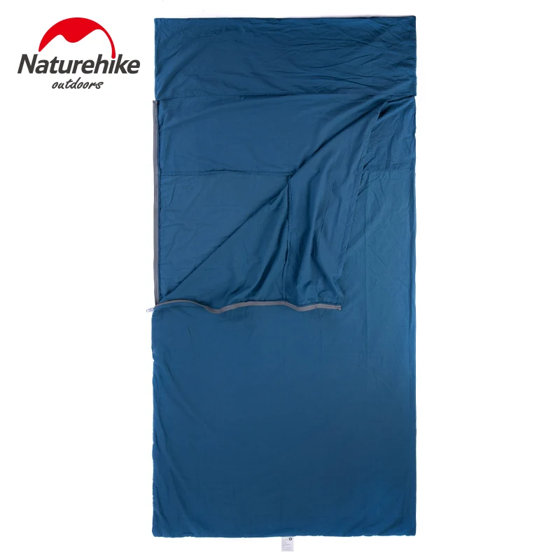 NatureHike портативный хлопковый спальный мешок, лайнер-конверт, ультра-светильник для кемпинга, домашний ленивый мешок, 75X210 см, 100x210 см, 320 г, 400 г