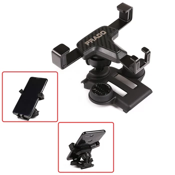 

For Toyota Land Cruiser Prado FJ150 2014-17 Carbon Fiber Smartphone Cell Phone Mount Holder with Adjustable Air Vent Clip Cover