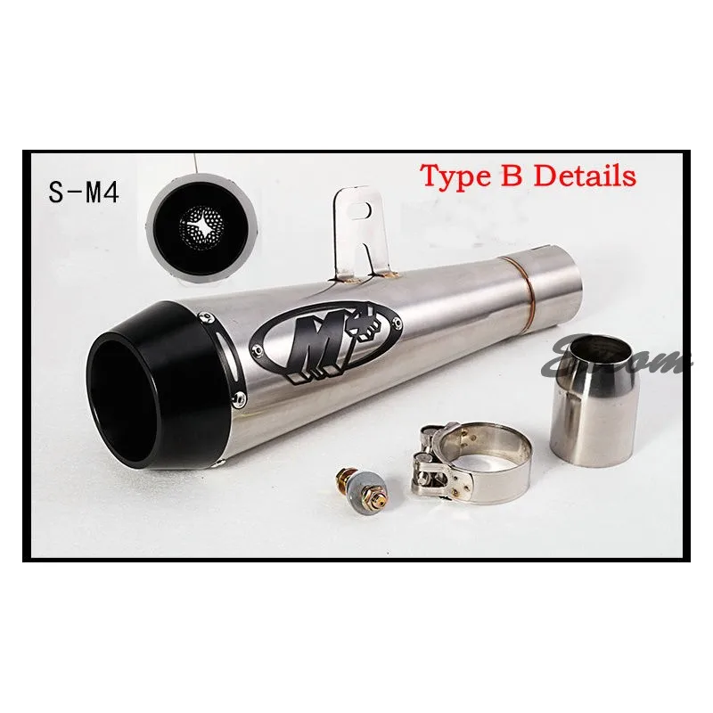 Universal ID 51mm M4 echappement moto escape silenciador R1 Z800 Z750 R6 bn300 bj600 bn600 cb1300 ponteiras de escape
