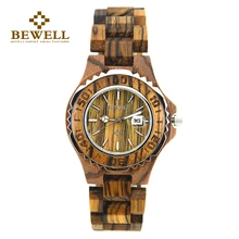 BEWELL Уникальный Топ дизайн для женских часов роскошный бренд деревянные часы светящиеся указки часы Relogios Feminino Montre 100B