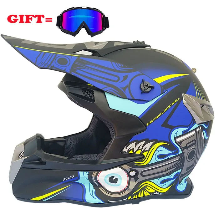 

Motorcycle Helmet Cross Country Helmet Four Seasons Helmet Motorcycle Anti-fall Helmet For Unisex With Goggles