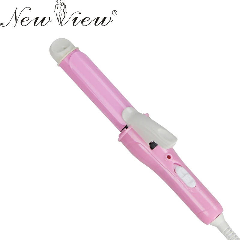 NewView Mini Hair Curler Pink Curling Roller Ceramic Straightening Flat Iron Styling Tools Hair Straightener