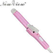 NewView Mini Hair Curler Pink Curling Roller Ceramic Straightening Flat Iron Styling Tools Hair Straightener