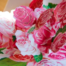 3D Цветущий цветок открытка бумага лазерная резка всплывающие поздравительные подарочные открытки День благодарения мама День Святого Валентина 6A0776