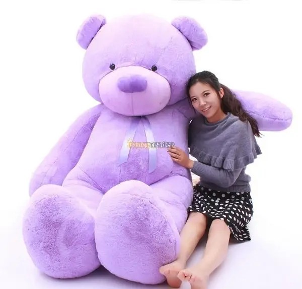 Fancytrader 79'' / 200cm Huge Stuffed Soft Plush Lovely Biggest Lavender Teddy Bear Toy, Nice Gift,  Free Shipping FT50894