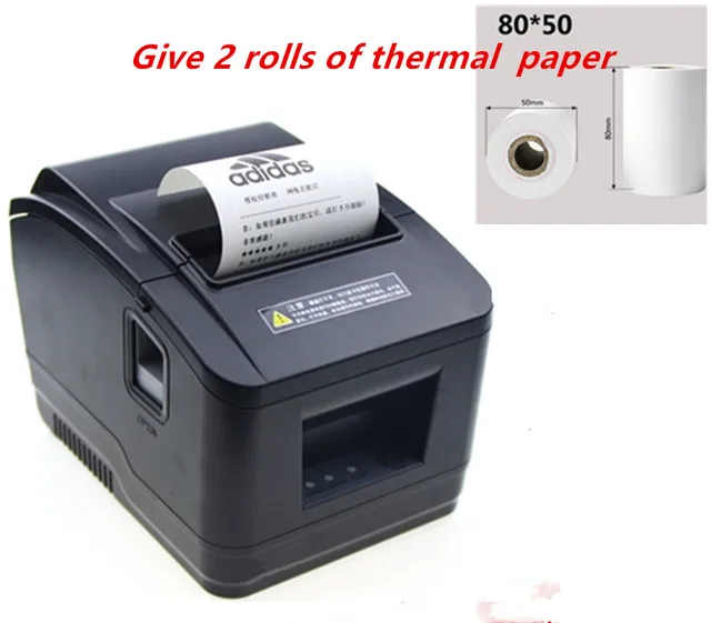 Cheap Gift 2 rolls wholesale brand new High quality pos printer 80mm thermal receipt Small ticket barcode printer automatic cutting