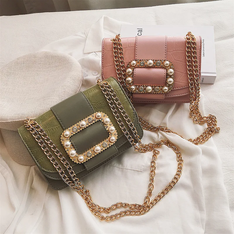 

Female Crossbody Bags For Women 2019 High Quality Leather Luxury Handbag Designer Sac A Main Ladies Pearl Shoulder Messenger Bag