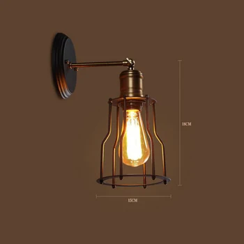 

American Retro Wall Lamp E27 Indoor Wall Lamp Living Room Dining Room Balcony Bedroom Study Wall Lamps