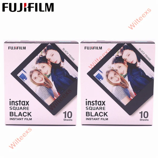 10-100 листов Fujifilm Instax площадь Instant белый край пленки для Instax квадратный SQ10 Гибридный формат поделиться SP-3 SQ мгновенный камеры - Цвет: 20 Black frame