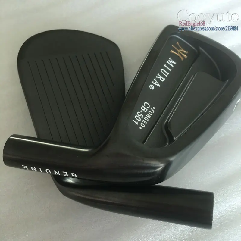 New Cooyute mens Golf heads MIURA CB-501 FORGED Black Golf Irons head set 4-9.P Golf Clubs head noirons shaft  Free shipping 