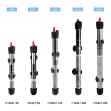 25 Вт/50 Вт/100 Вт/200 Вт/300 Вт 220 В погружной аквариум автоматический водонагреватель с вилкой ЕС/США, нагревательный стержень с постоянной температурой