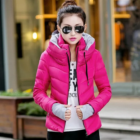 

2017 Spring Hot sale Cheap wholesale winter Down cotton warm casual Jacket plus size female fashion design Ladies work wear Coat