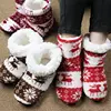 Winter Floor Shoes Woman Hoouse Slippers Christmas Elk Indoor Socks Shoes Warm Fur Contton Slipper Plush Insole Anti-Skid Sole ► Photo 2/6