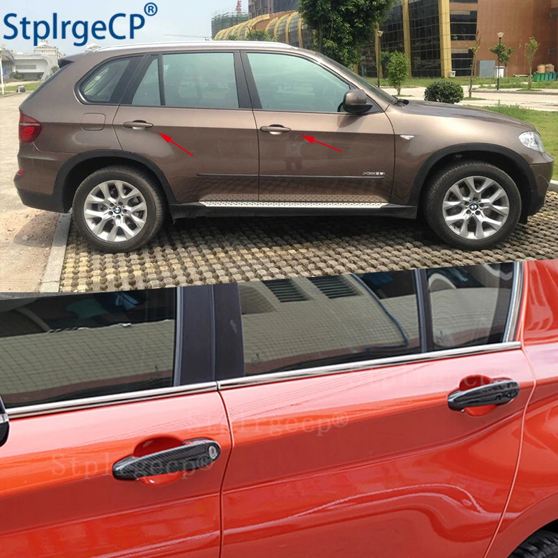 

For BMW x5 E70 xDrive 30i 48i 35d 35i 50i 40d M50d 2008-2013 Accessories 100% real carbon fiber Auto outer door handle cover