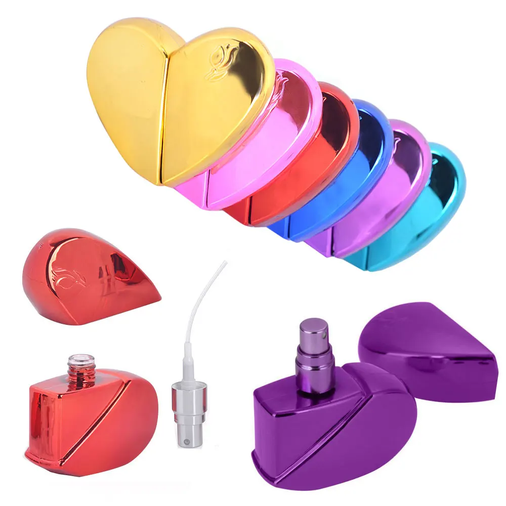 

25ml Heart Shape Perfume Bottle Atomizer Empty Storage Bottle For Bag or Travel Refillable Fragrance Refilable Bathroom storage