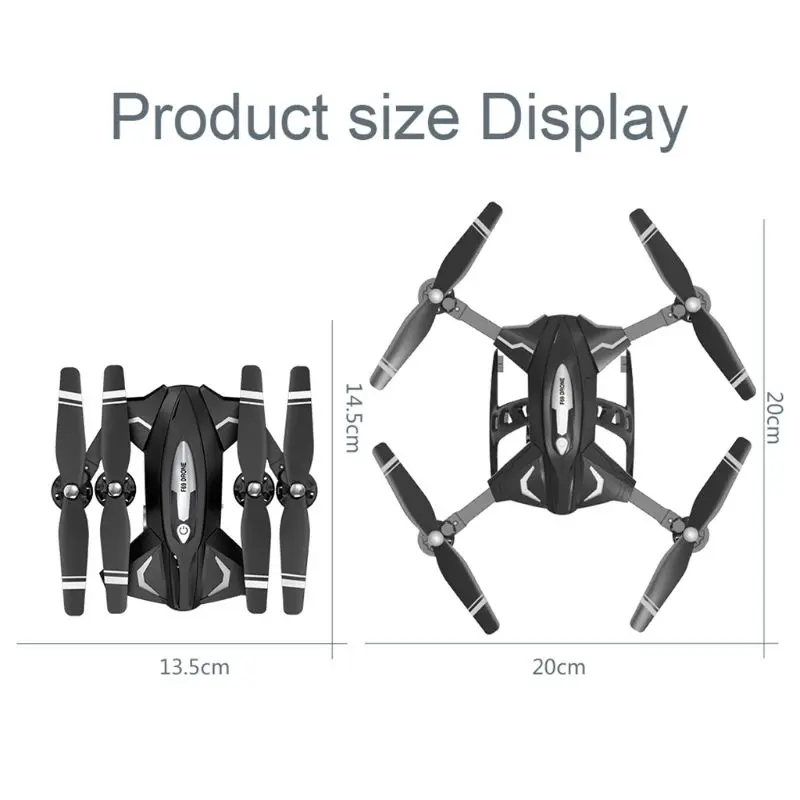 F69 складной Радиоуправляемый вертолет Дрон HD камера 480 P/1080 P wifi FPV высота удержания Квадрокоптер с автономным режимом модель