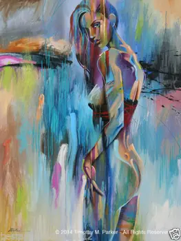 

CANVAS OIL PAINTING MODERN ABSTRACT WALL DECOR ART<nude Woman 24x36(NO FRAME)