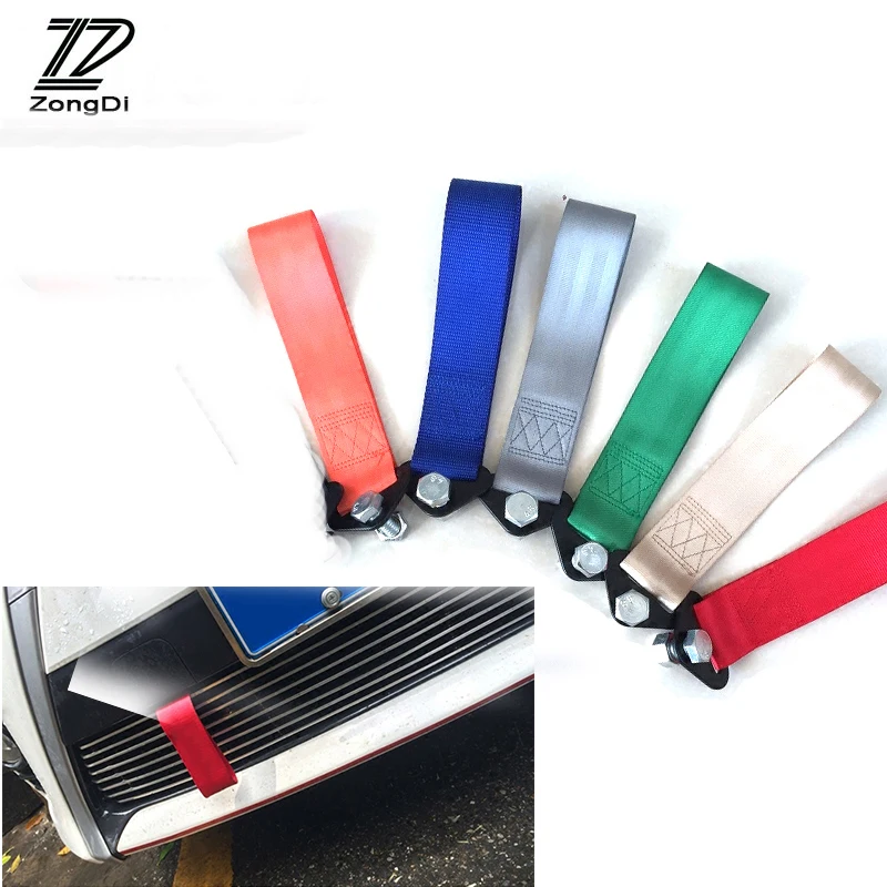 

ZD Car Styling Racing Trailer Rope Belt Hook Strap Nylon Tow For Citroen C5 C4 C3 C2 Mini Cooper Opel Astra H G J Vectra C Saab
