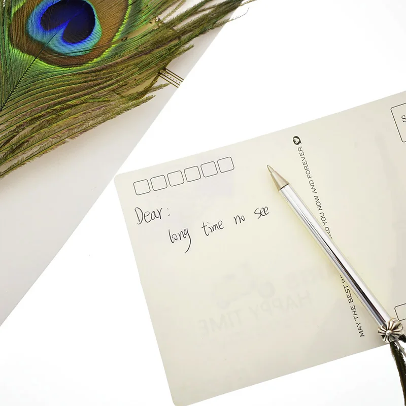 Милый креативный Павлин шариковая ручка с пером свадебное украшение для дома Любовь Подарки для свадьбы офисные школьные принадлежности