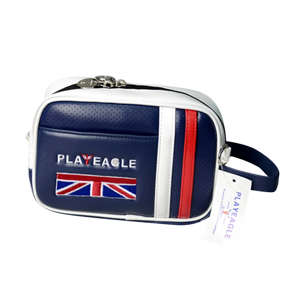 Unisex Golf Pouch Bag Handbag PU Matreial Zipper Mini Golf Bag Valuables Cell Phone Pouch Makeup Cosmetic Bag for Men Women