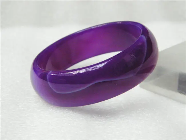 

NEW CHINA JADE JEWELRY 100% NATURAL BEAUTIFUL VIOLET AGATE JADE BRACELET 60MM a 5.19