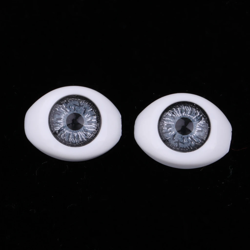 

1/4 BJD DIY Custom Use - Safety Acrylic Eyes 14mm Eyeballs Silver Iris for Kurhn Dollfie MSD Doll Making Supplies