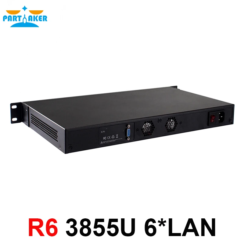 Процессор parмягкий R6 Intel Celeron 3855U 1 6 ГГц 1U * 82583 в Gigabit Ethernet|1u rack|firewall hardware1u firewall |