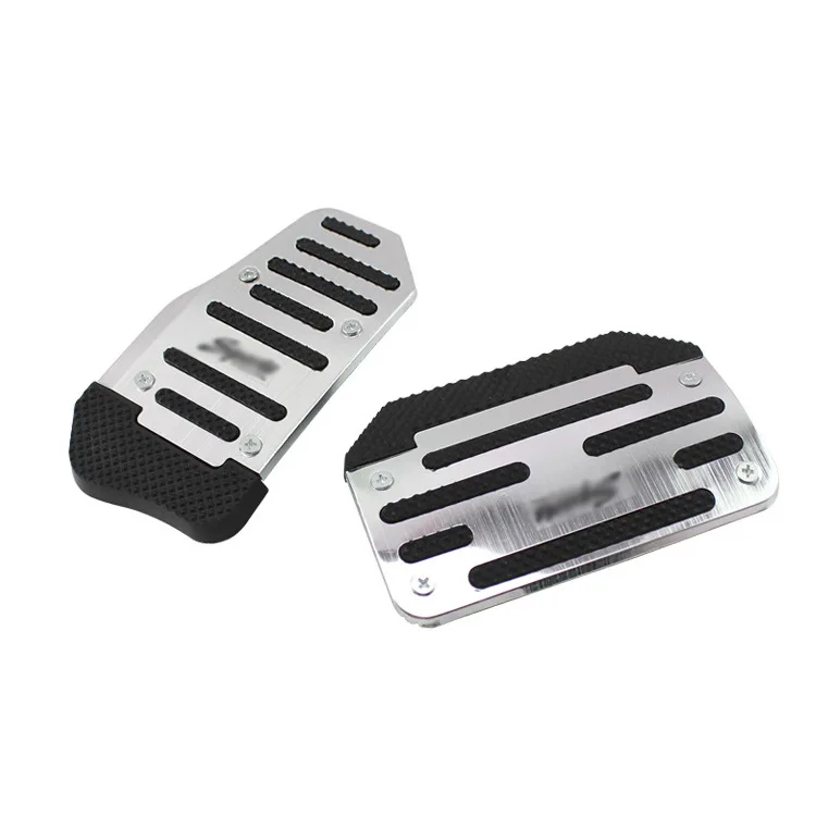 

2 Pieces Set Universal Aluminum Alloy Automatic Car Foot Pedal Brake Throttle Pedal Kit Anti-slip