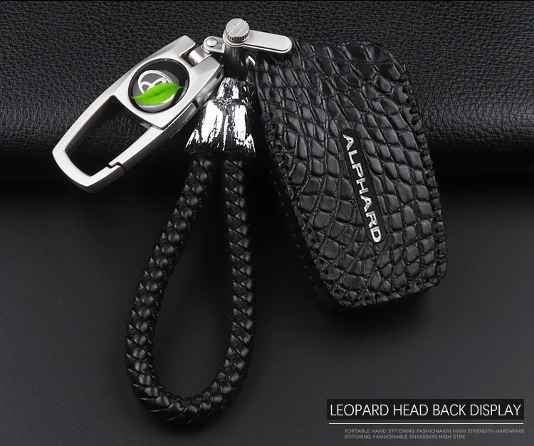 Подходит для Toyota Alpha key bag кожаный чехол ALPHARD высококачественный значок кожаный чехол для ключей VELLFIRE Alpha автомобильный брелок