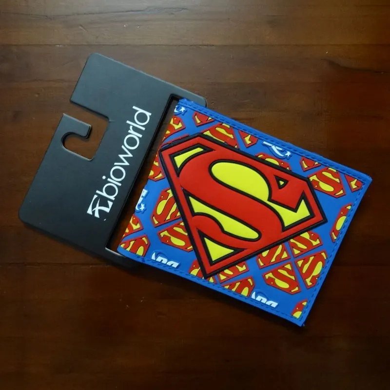 DC Comics Супермен Кошелек carteira держатель карты из ПВХ сумки мультфильм аниме супер герой мужские недорогие кошельки модный короткий кошелек