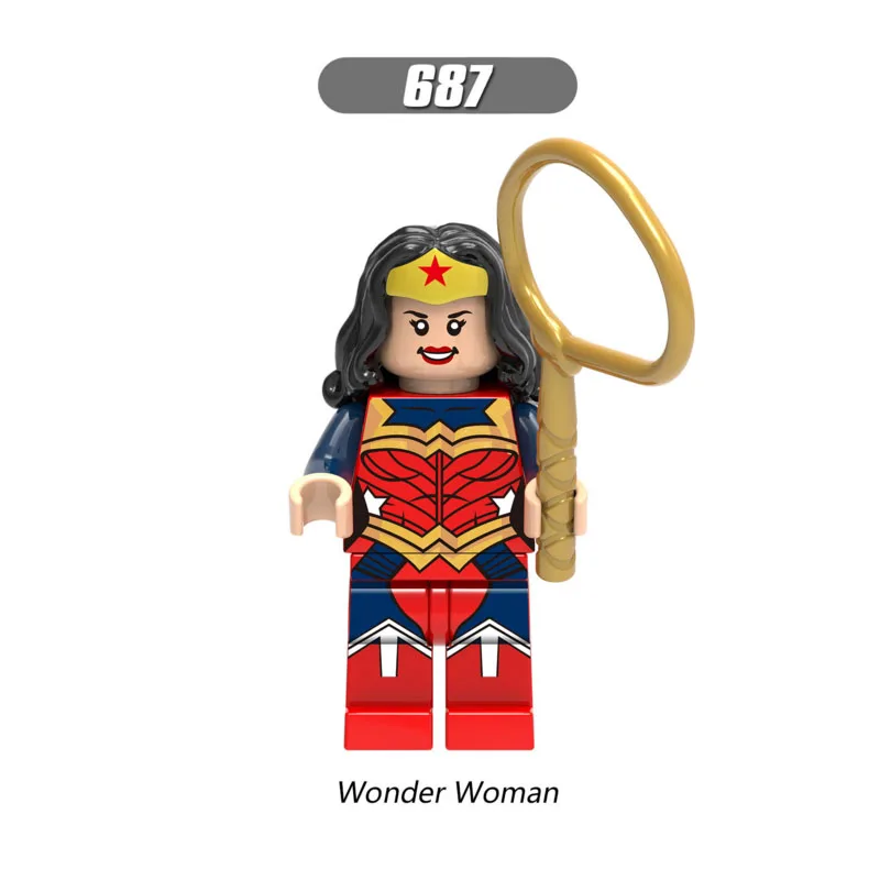 

Single Sale Super Heroes 687 Diana Prince Wonder Woman Mini Building Blocks Figure Brick Toy kids gift Compatible Legoed Ninjaed