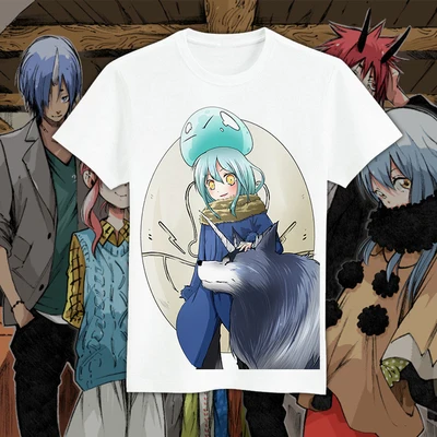 

Tensei shitara Slime Datta Ken Rimuru Tempest Cosplay T-shirt AnimeT Shirt Casual Unisex Tees
