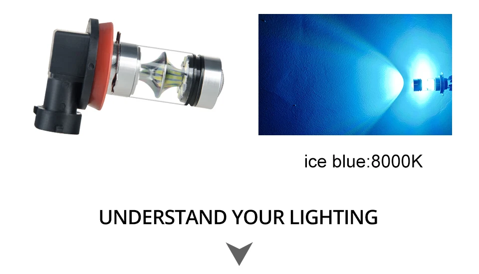 Aceersun Led Fog Lights Bulb ICE BLUE H8 H11 H10 9006 HB3 9005 H1 H3 1200LM 6500K 8000K 3000k 12V 24V araba aksesuar auto lamp (5)