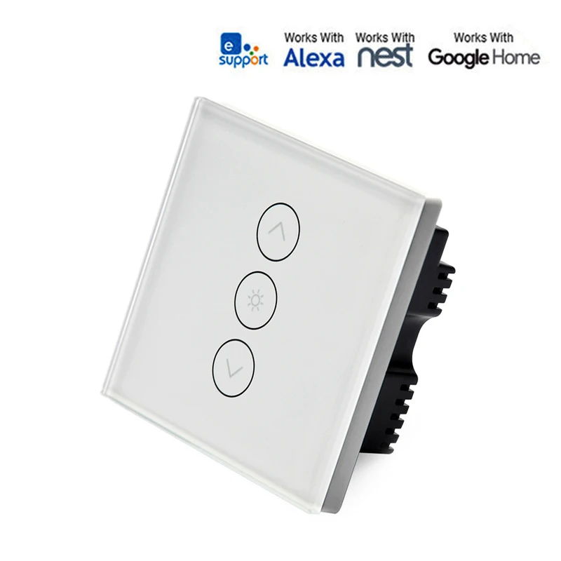 

Smart home Dimmer Switch Touch panel 1 Gang Switch Work with Alexa Google Home IFTTT APP/Voice Remote Control light brightness