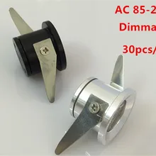 30 шт./лот затемнения 1 Вт мини потолочное светодиодное освещение лампы потайной шкаф настенная лампа 110 V-220 V для домашнего декора гостиной освещения