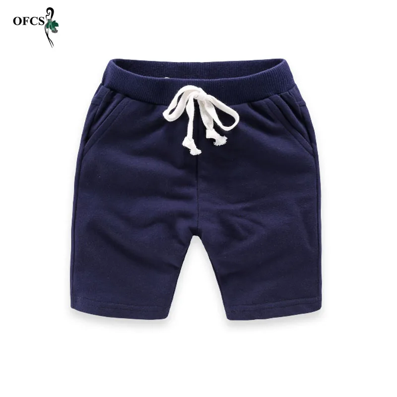 Children's Shorts Solid 8 Colors Kids Trousers Cotton Pants For Boys & Girls Summer Beach Loose Retail Shorts 80-150 boys shorts