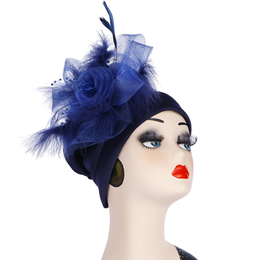 

Flower Head Covers Women Headscarf Muslim Turbans Chemo Cap Ladies Beanies Hair Accessories