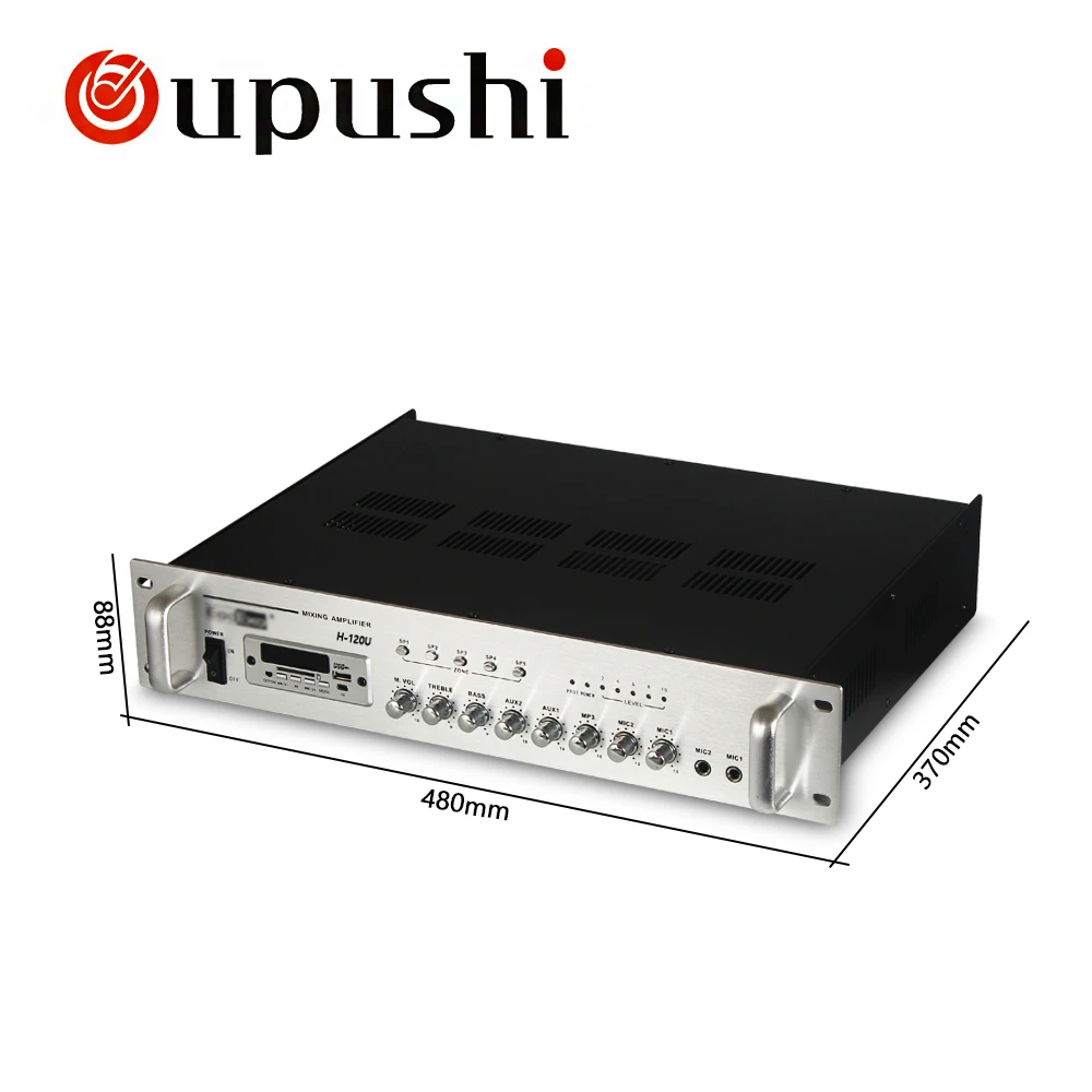 OUPUSHI H 120U 5 зонный усилитель pa oupushi usb fm радио 120 Вт bluetooth цифровой усилитель|digital